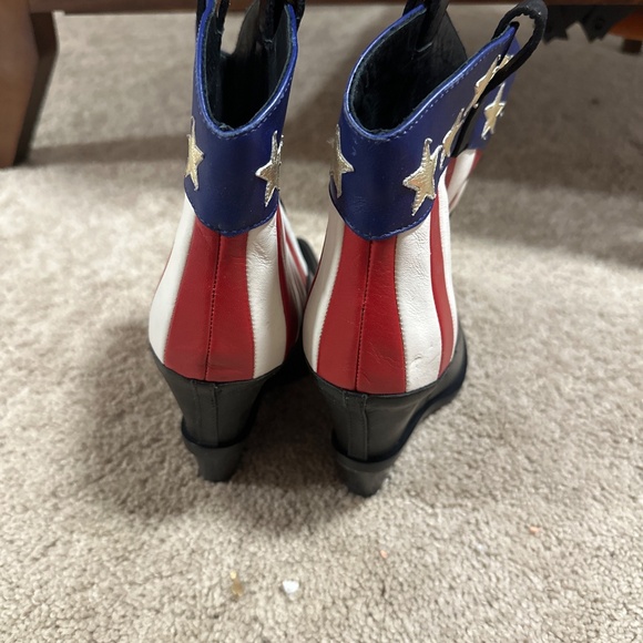 Guiseppe Zanotti Flag Leather Cowboy Booties - Picture 3 of 4